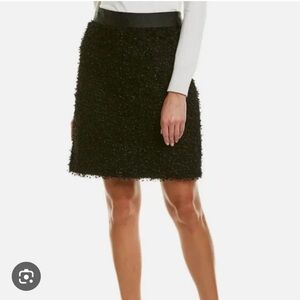 NWT J. McLaughlin Felix Midi Skirt, Size 14, Color Black Snowflake Jacquard